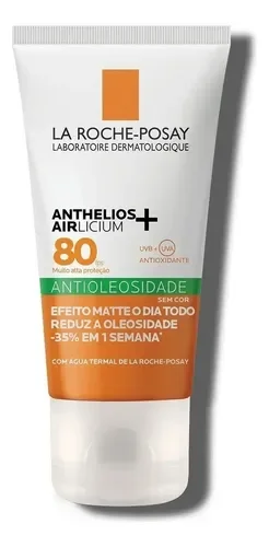 Protetor Solar Facial La Roche-Posay Anthelios Airlicium+ FPS 80 incolor 40g